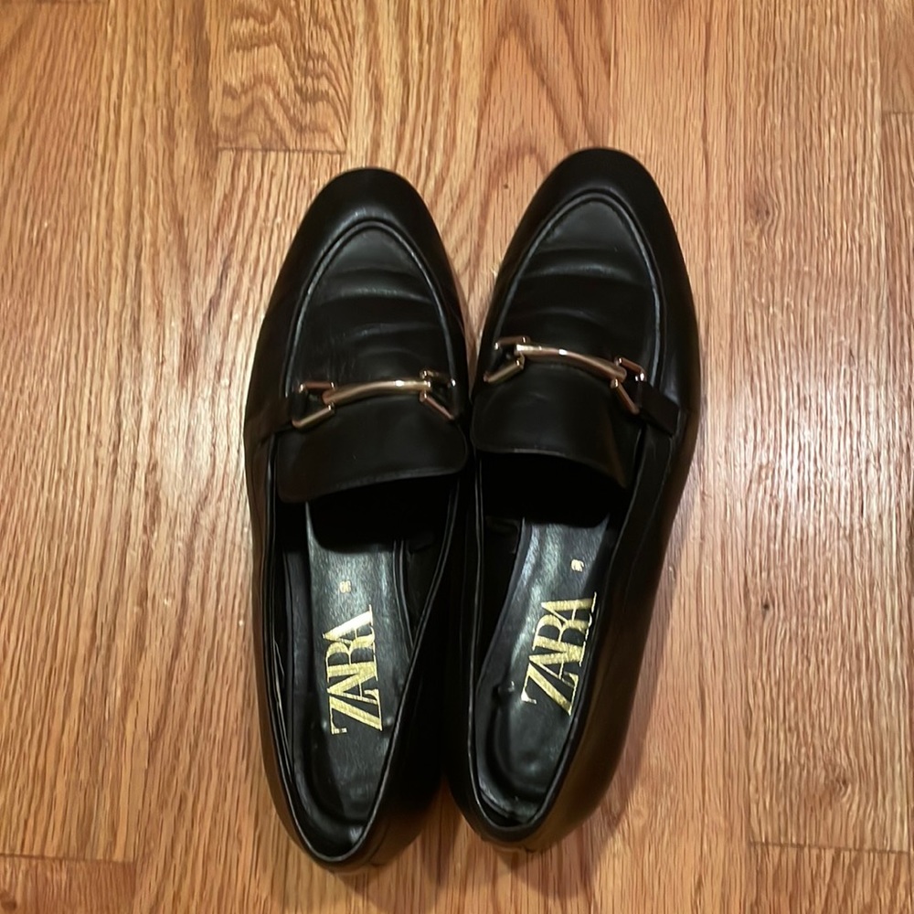 Zara black loafers
